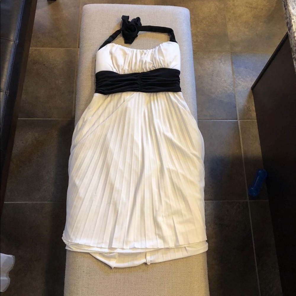 White halter dress
